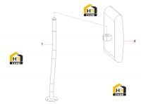 Зеркало заднего вида правое