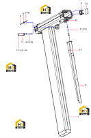 Балка левая телескопическая