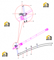 Цилиндр левый поворотный