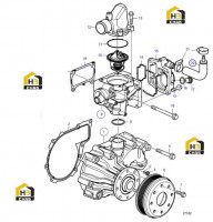 Корпус водяного насоса и термостата