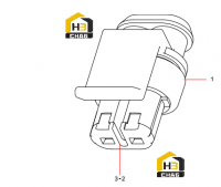 Гнездо усилителя, 2 сердечника