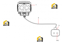 Лампа рабочая светодиодная