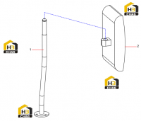Зеркало заднего вида левое