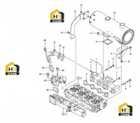 Коллектор выпускной и глушитель