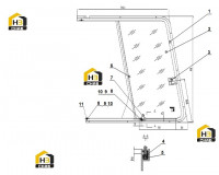 Рама левая оконная