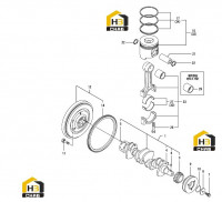 Вал коленчатый и поршень