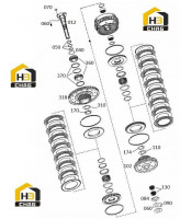 Передача заднего хода и сцепление второй передачи в сборе