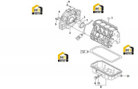Корпус маховика и масляный поддон 40C0863 3 000