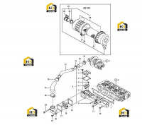 Труба для всасывания масла и воздушный фильтр 40C0863 5 000