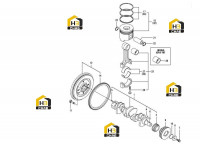 Вал коленчатый и поршень 40C0863 9 000