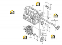 Вал распределительный и ведущая шестерня 40C0863 7 000