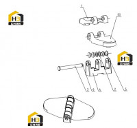 Петля дверная 22C0732 000