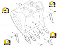 Крепление зубьев 43C3970 002 00