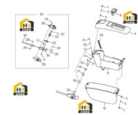 Подлокотник левый 34C1707 001 00