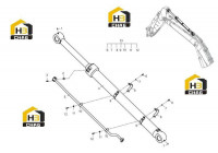 Узел трубопроводный рабочего устройства 11Y0043 003 04