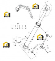 Узел трубопроводный рабочего устройства 11Y0043 003 02