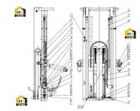 Система гидравлическая дверной коробки 11E0381 003