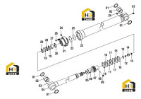 Цилиндр штока ковша в сборе 10C0826 000