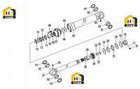 Цилиндр стрелы (правый) 10C0261 001