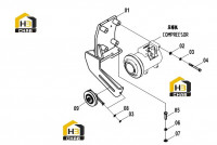 Кронштейн компрессора 46C3351 002