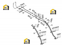 Узел трубопроводный рабочего устройства 11E0486(D)