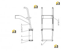 Лестница в сборе 26C0034 001
