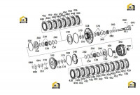 Передача заднего хода с комплектующими 4644 152