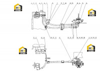 Трубопровод распределительного клапана 00C2361 001