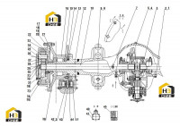Мост передний в сборе 01E0204 003