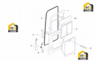Комплектующие двери кабины 60171150