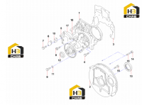 Комплектующие маховика и задней крышки двигателя 60029671