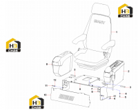 Сиденье водителя и подлокотники SY65C3.1.5.3 12049398