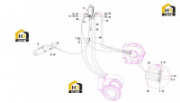 Система гидравлическая поворотной рамы 10608118