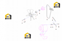 Вентилятор и ремень 60029672