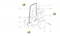 Комплектующие двери кабины 60166731