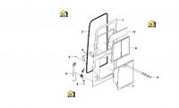 Комплектующие двери кабины 60171150