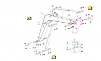 Крепления стрелы и гидроцилиндров (часть 1) SY75C9I4R.3 13312289