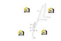 Поручень с зеркалом заднего вида A810599001056