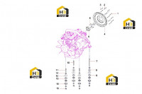 Система демпфирующая и маховик SY155.1. 12351942