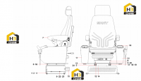 Сиденье водителя в сборе SY210C6C2K.1.5A 13820511