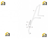 Поручень с зеркалом заднего вида A810599001056