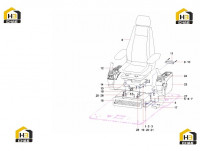 Сиденье водителя и система управления кабиной SY135C9I2K.1.5 13172656