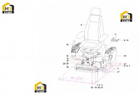 Сиденье водителя и подлокотники SY135C9I2K.1.5 13422605