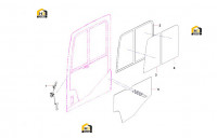 Дверь кабины (стекла и замок) 60156703