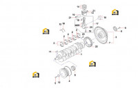 Поршневая группа, вал коленчатый и маховик 60116530
