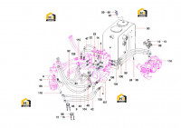 Трубопровод основной гидравлической системы (часть 1) SY135C8I3K(US).1 13199925