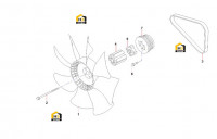 Вентилятор, шкив и ремень 60116535