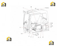 Кабина водителя SY135C9I4K.1.5 13434089