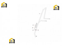 Поручень с зеркалом заднего вида A810599001056