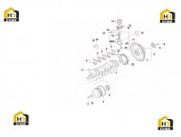 Вал коленчатый, поршень и маховик 60116530
